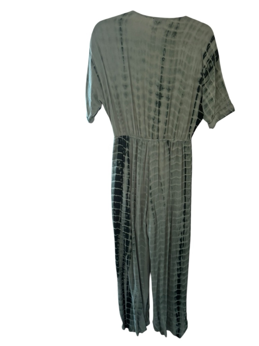 VICI Tie Dye Romper | Sage Green Boho Short Sleeve Jumpsuit Size Small - Picture 4 of 6